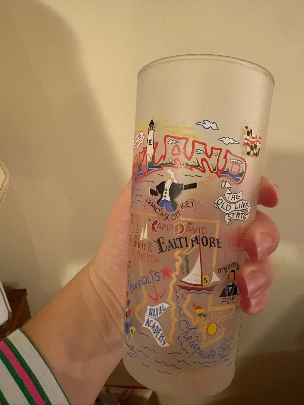 Catstudio Maryland State Glass Cup